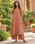 Terracotta A-Line Pocket Dress Set