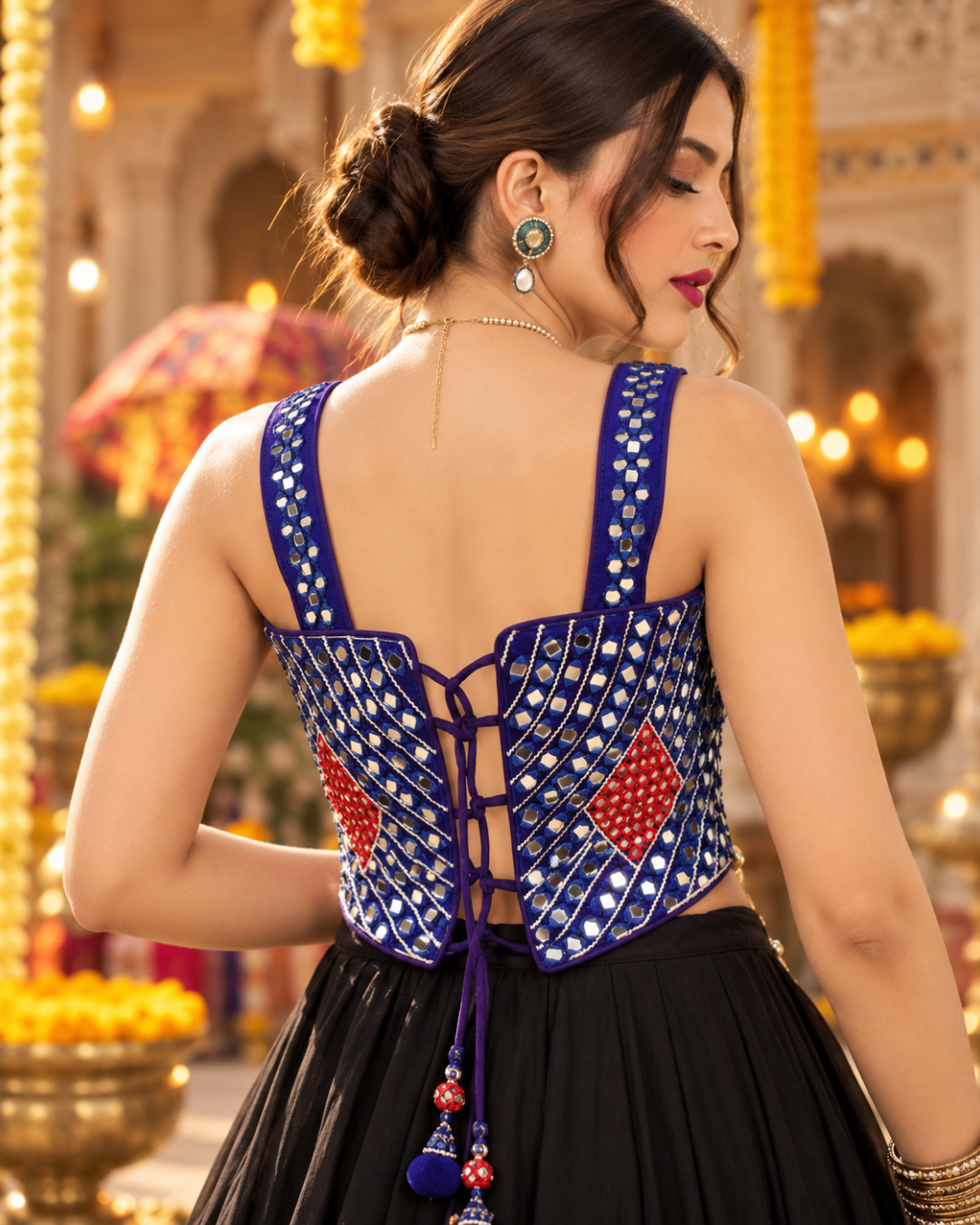 Royal Blue Heritage Peacock Blouse