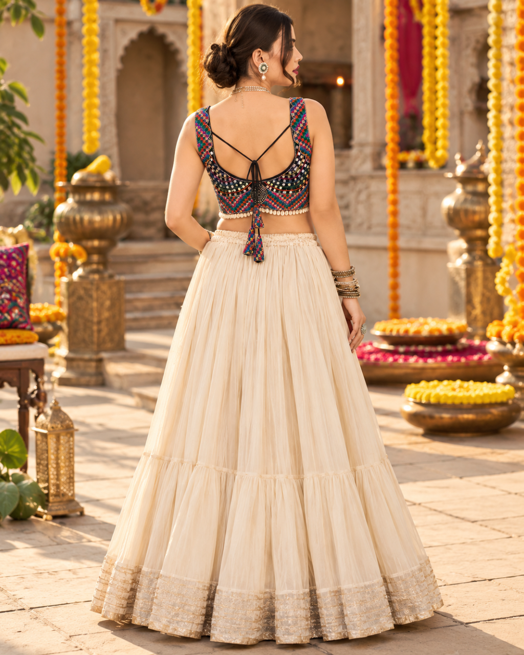 Multicolor Mandala Kodi Bustier Blouse