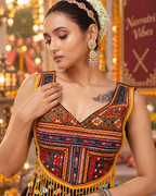 Kutchi Patchwork Kodi Fringe Blouse