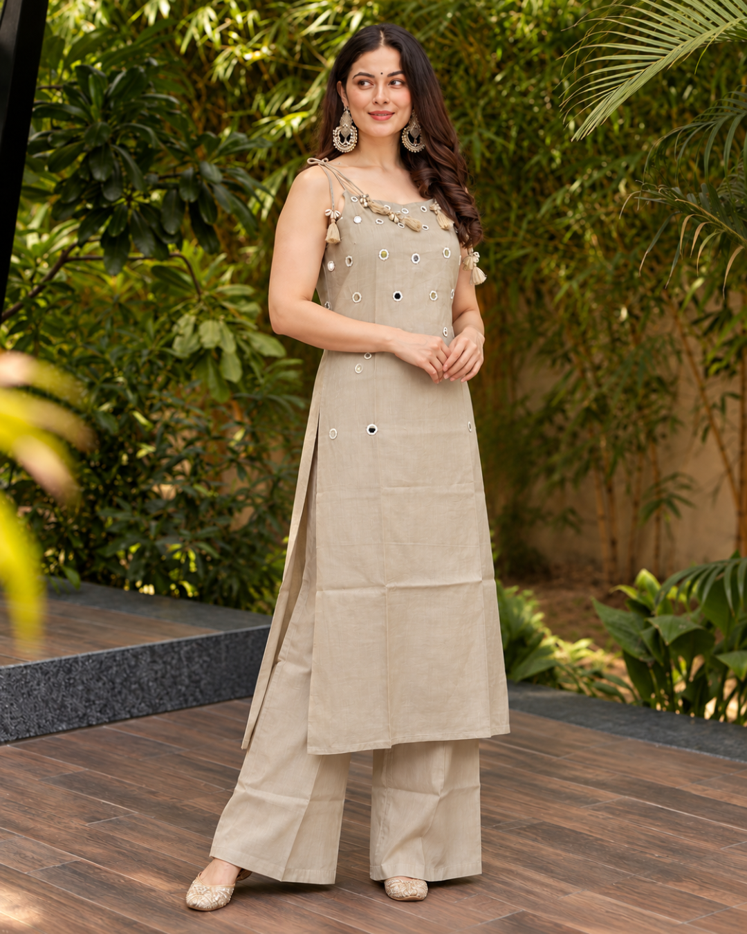 Sand Dune Mirror Strap Kurta Set