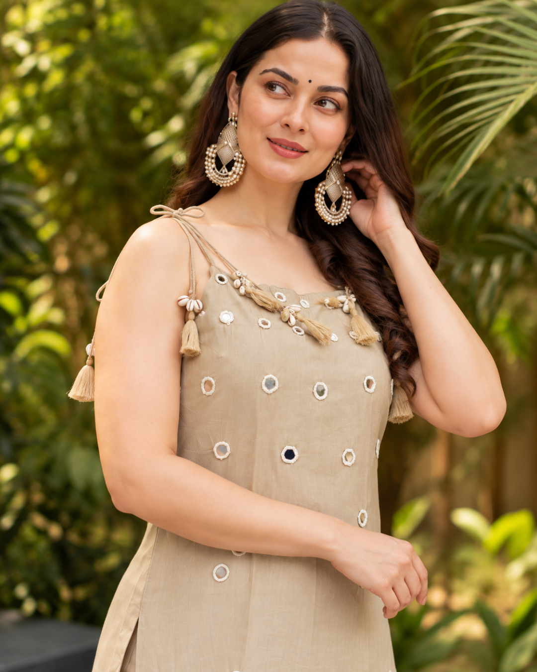 Sand Dune Mirror Strap Kurta Set