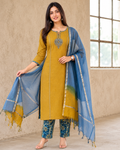 Mustard & Indigo Ajrakh South Cotton Suit
