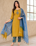 Mustard & Indigo Ajrakh South Cotton Suit