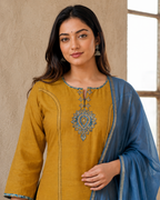 Mustard & Indigo Ajrakh South Cotton Suit