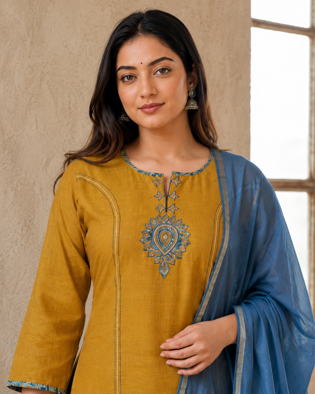 Mustard & Indigo Ajrakh South Cotton Suit
